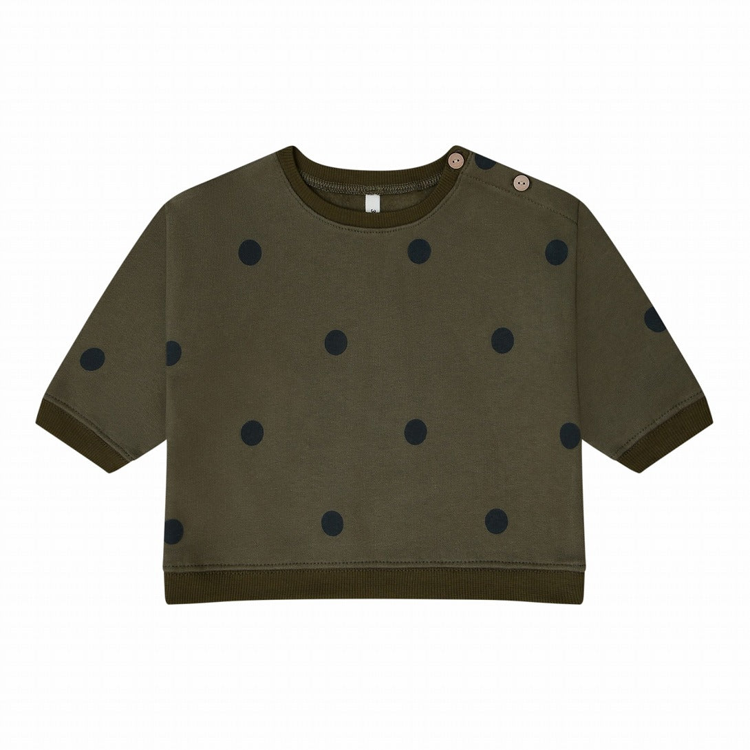 organic zoo】【Restock】Olive Dots Sweatshirt スウェット 6-12M,1