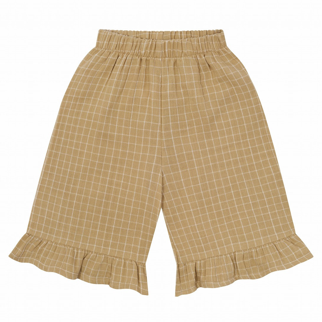 超特価激安の商品をすべて Frill Check zoo】Grid organic Culottes 1-2Y,2 パンツ Wheat ボトムス・スパッツ