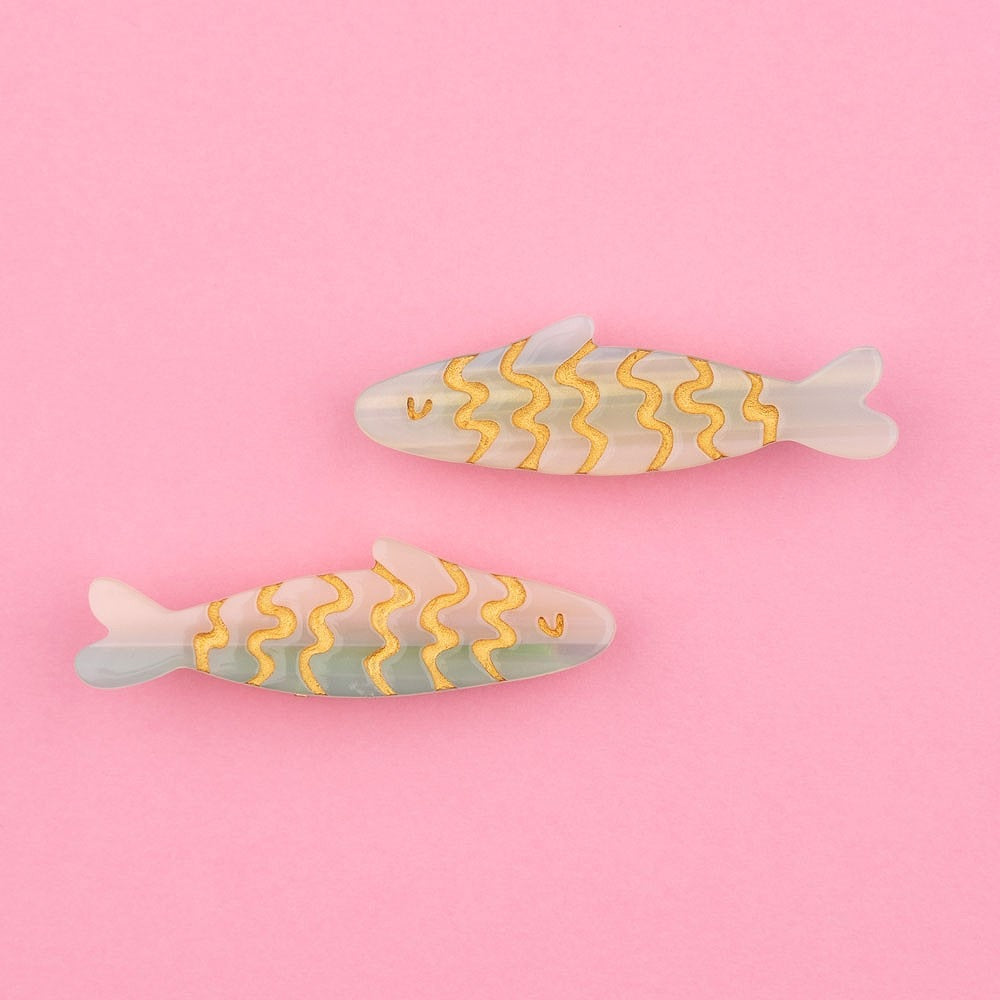 Coucou Suzette】Set Barrettes Sardines イワシヘアクリップ
