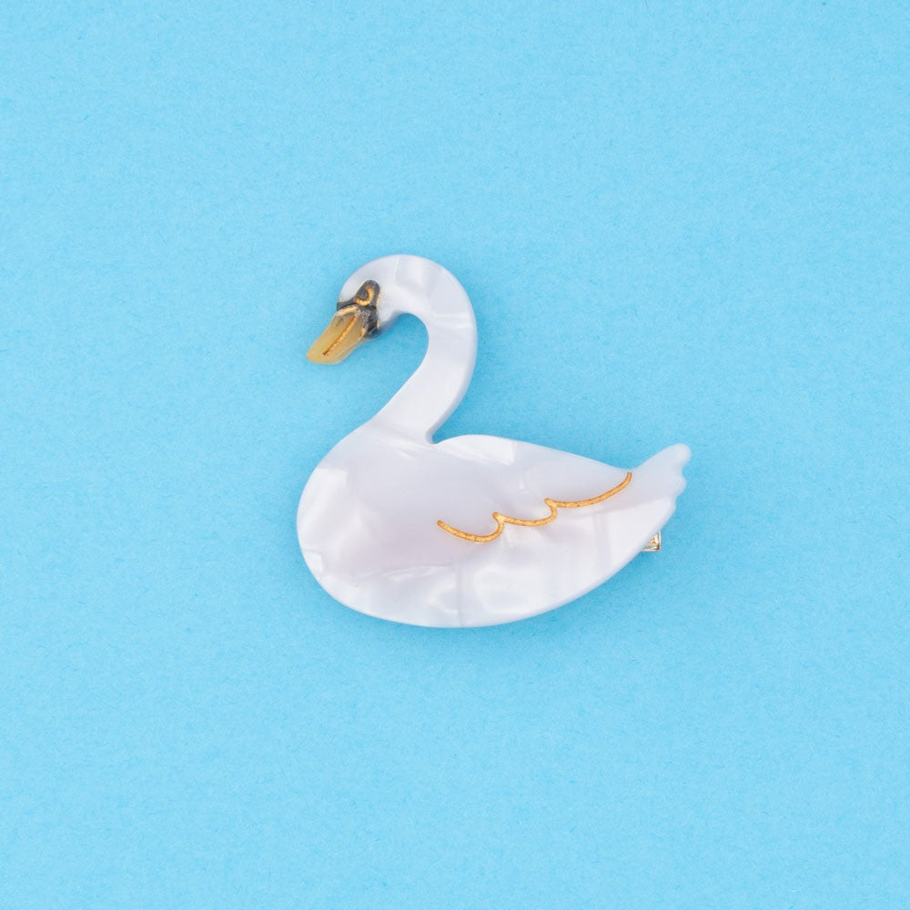 白鳥　ヘアクリップ　LOU DE BETOLY Coucou Suzette】Swan Hair Clip 白鳥ヘアクリップ | Coucoubebe