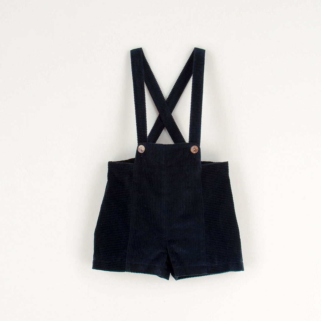 【40％off】Popelin / Black dungarees with crossover straps 　クロスオーバーストラップパンツ