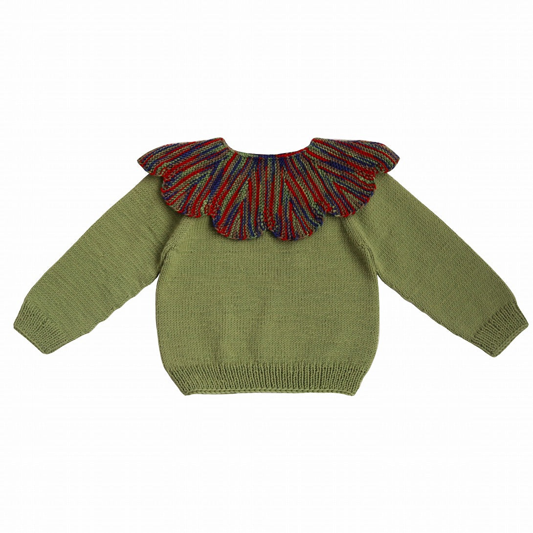 【Kalinka】Daisy Sweater Moss セーター 2y,3y  | Coucoubebe/ククベベ