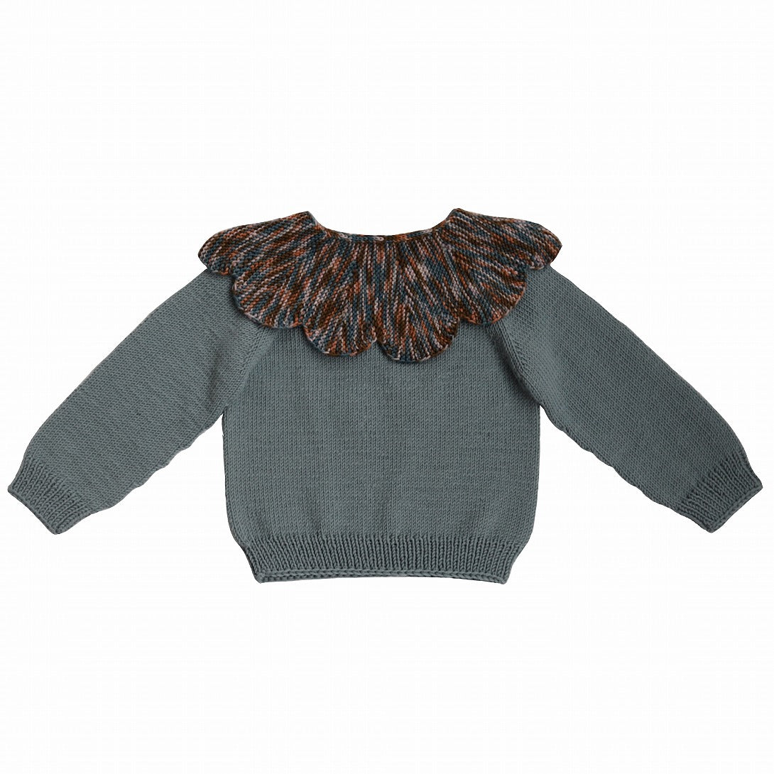 【Kalinka】Daisy Sweater Misty Blue セーター 2y,3y  | Coucoubebe/ククベベ
