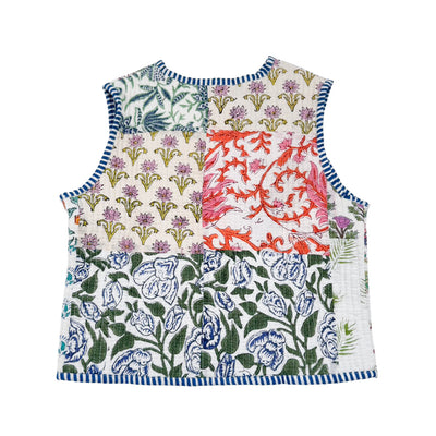 【phet and ploy】QULTED VEST Blue stripe ベスト 4y（Sub Image-2） | Coucoubebe/ククベベ