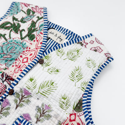 【phet and ploy】QULTED VEST Blue stripe ベスト 4y（Sub Image-3） | Coucoubebe/ククベベ