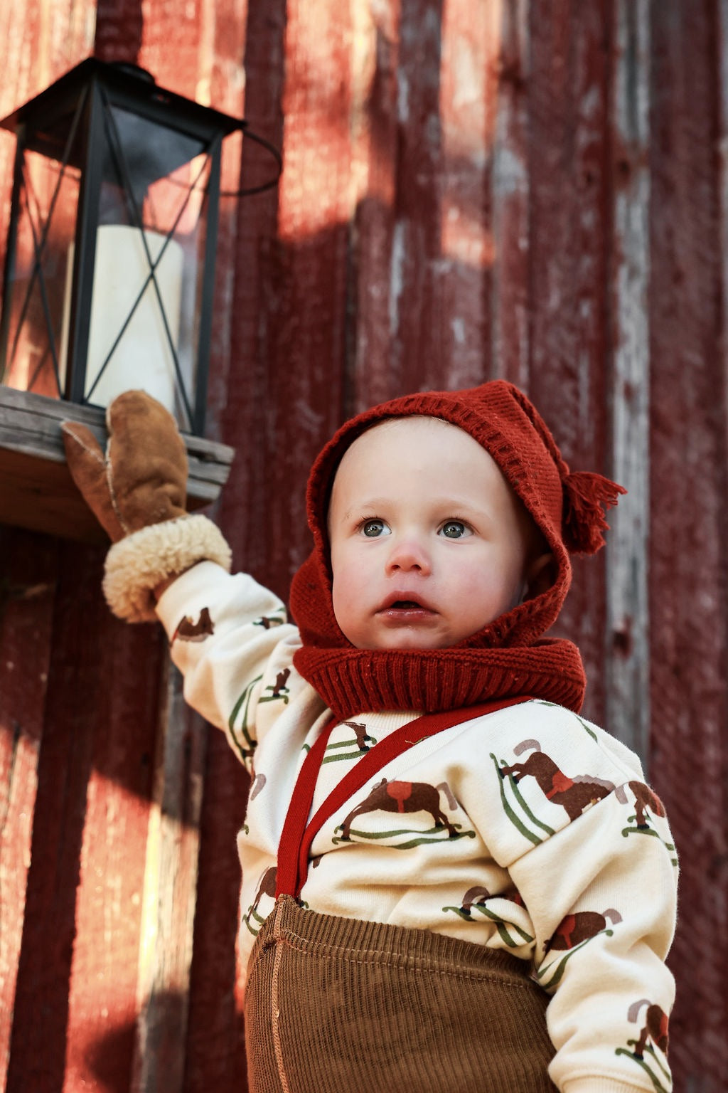 【SILLY Silas】Classic Footed Acorn Brown×Maple Leaf タイツ 3-6m  | Coucoubebe/ククベベ