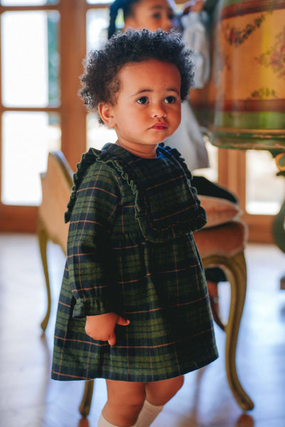 【LOIR Paris】Robe NINON TARTAN OVERSHIRT ワンピース 18m,24m,36m（Sub Image-3） | Coucoubebe/ククベベ