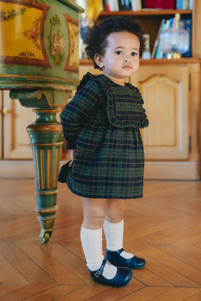 【LOIR Paris】Robe NINON TARTAN OVERSHIRT ワンピース 18m,24m,36m（Sub Image-4） | Coucoubebe/ククベベ