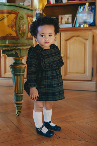 【LOIR Paris】Robe NINON TARTAN OVERSHIRT ワンピース 18m,24m,36m（Sub Image-5） | Coucoubebe/ククベベ
