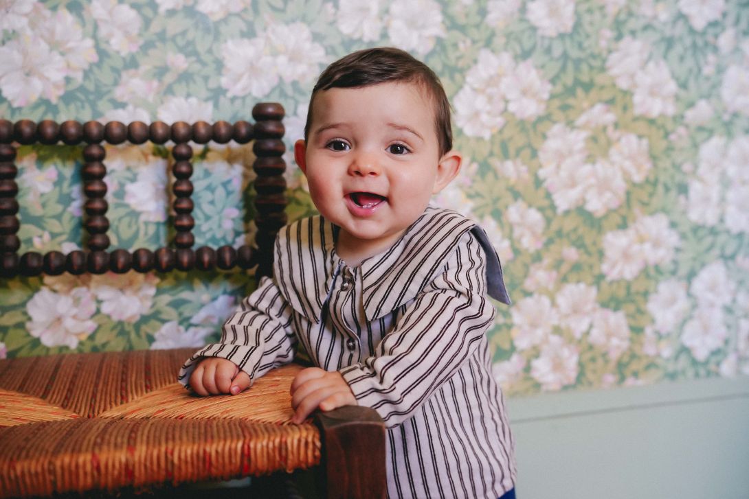 【LOIR Paris】Chemise LORETTE FLOCKED CREAM STRIPES シャツ 18m,24m,36m  | Coucoubebe/ククベベ
