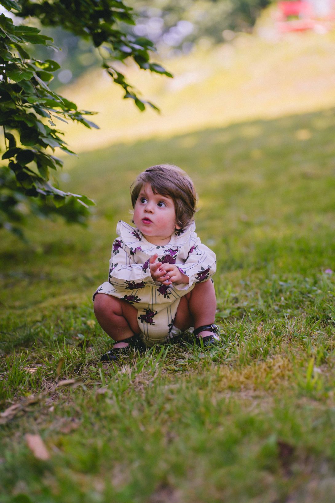 【LOIR Paris】Barboteuse NINE PEONIES & STRIPES ロンパース 12m,18m,24m  | Coucoubebe/ククベベ