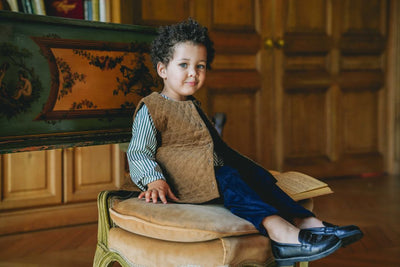 【LOIR Paris】【予約販売】Veste GABRIEL BISCUIT QUILTEDVELVET ベスト 36m,4Y（Sub Image-7） | Coucoubebe/ククベベ