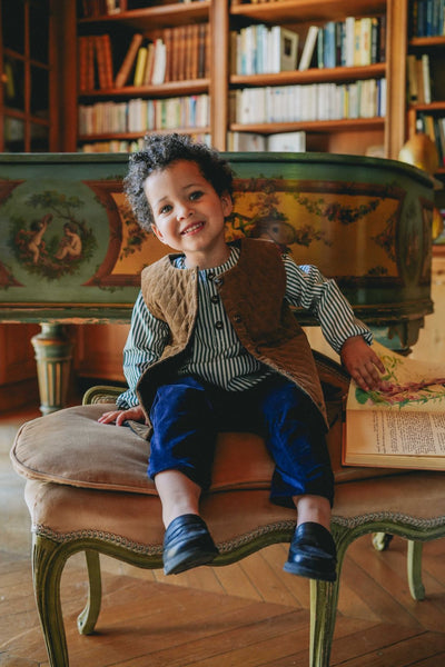 【LOIR Paris】【予約販売】Veste GABRIEL BISCUIT QUILTEDVELVET ベスト 36m,4Y（Sub Image-9） | Coucoubebe/ククベベ
