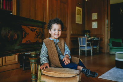 【LOIR Paris】【予約販売】Veste GABRIEL BISCUIT QUILTEDVELVET ベスト 36m,4Y（Sub Image-10） | Coucoubebe/ククベベ