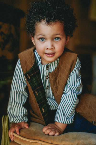 【LOIR Paris】【予約販売】Veste GABRIEL BISCUIT QUILTEDVELVET ベスト 36m,4Y（Sub Image-11） | Coucoubebe/ククベベ