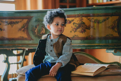 【LOIR Paris】【予約販売】Veste GABRIEL BISCUIT QUILTEDVELVET ベスト 36m,4Y（Sub Image-12） | Coucoubebe/ククベベ