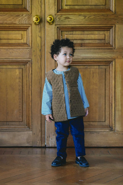 【LOIR Paris】【予約販売】Veste GABRIEL BISCUIT QUILTEDVELVET ベスト 36m,4Y（Sub Image-13） | Coucoubebe/ククベベ