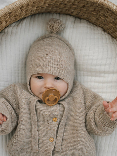 【organic zoo】Oatmeal Tassel Wool Hat 帽子3-6M,6-12M（Sub Image-3） | Coucoubebe/ククベベ