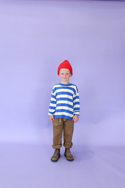 【GROWN】Stripe Long Sleeve Tee Sea Tシャツ 12-18m,18-24m,2-3y（Sub Image-6） | Coucoubebe/ククベベ