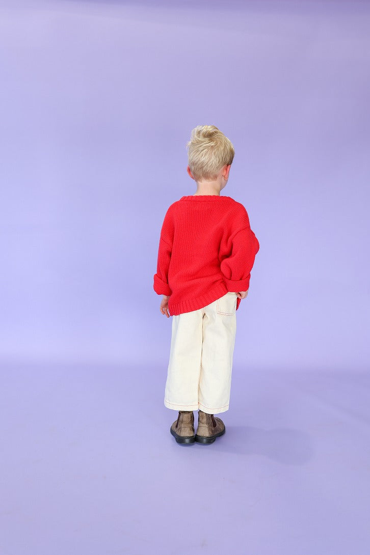 【GROWN】Organic Everyday Denim Pant Milk パンツ 12-18m,18-24m,2-3y,3-4y  | Coucoubebe/ククベベ
