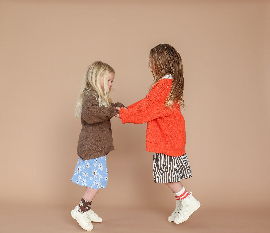 【GROWN】Textured Cardigan Mud カーディガン 12-18m,18-24m,2-3y,3-4y  | Coucoubebe/ククベベ