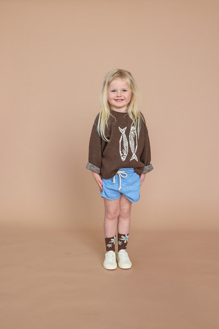 【GROWN】Sardine Knit Pull Over Mud ニット 12-18m,18-24m,2-3y,3-4y  | Coucoubebe/ククベベ