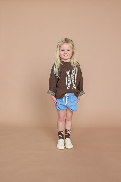 【GROWN】Sardine Knit Pull Over Mud ニット 12-18m,18-24m,2-3y,3-4y（Sub Image-3） | Coucoubebe/ククベベ