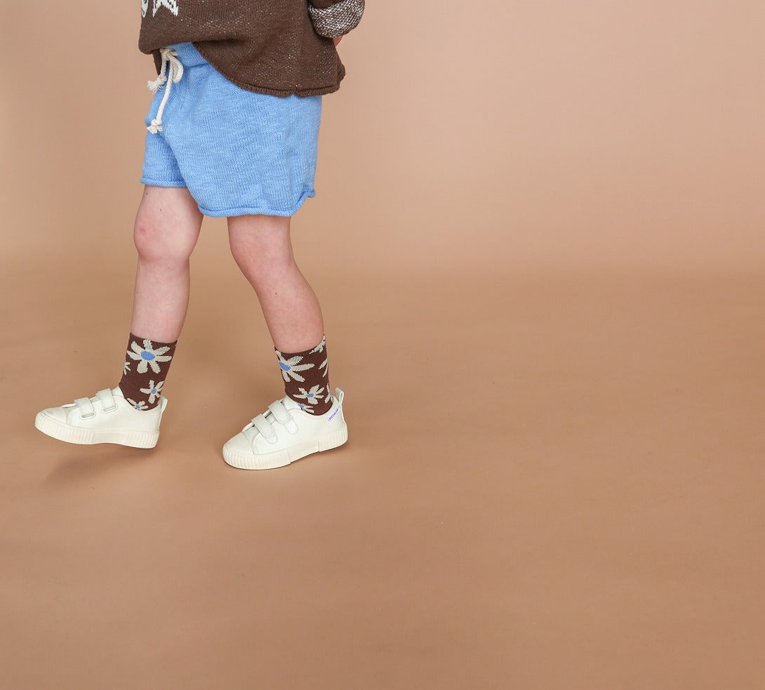 【GROWN】Wild Flower 2-Pack Socks Sky/Mud 靴下 1-2y,2-4y  | Coucoubebe/ククベベ