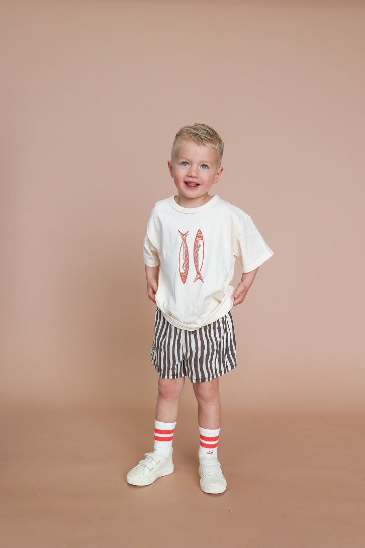 【GROWN】Sardine Tee Milk Tシャツ 12-18m,18-24m,2-3y,3-4y  | Coucoubebe/ククベベ