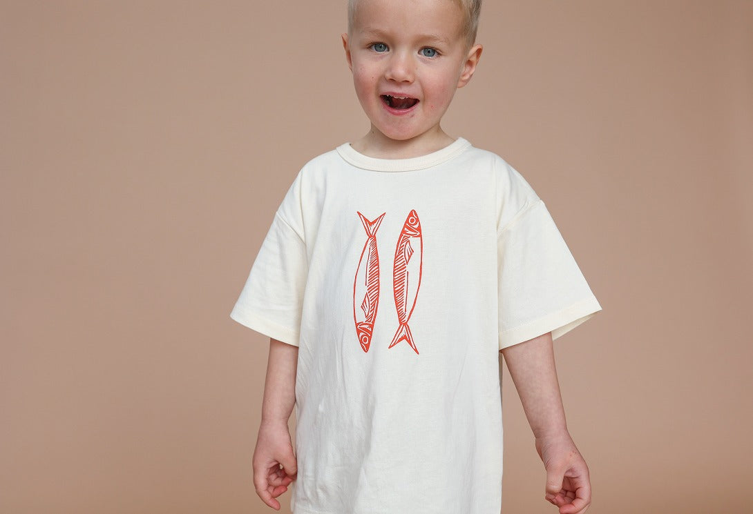 【GROWN】Sardine Tee Milk Tシャツ 12-18m,18-24m,2-3y,3-4y  | Coucoubebe/ククベベ