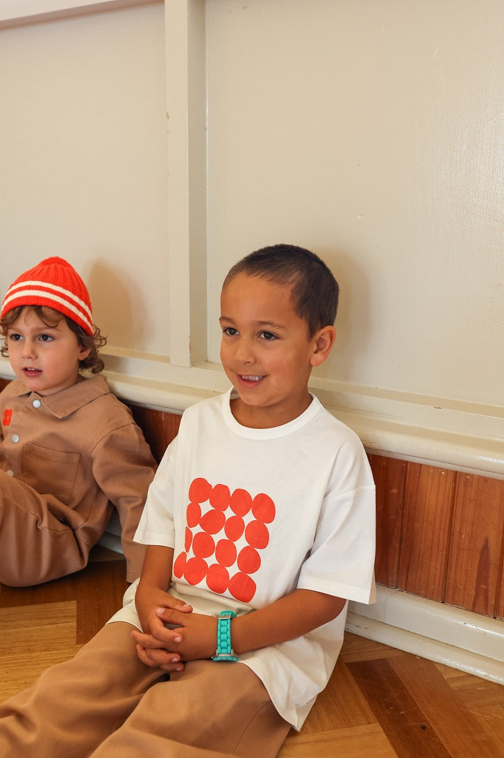 【GROWN】Organic Pebble Tee Tomato Tシャツ 12-18m,18-24m,2-3y,3-4y  | Coucoubebe/ククベベ