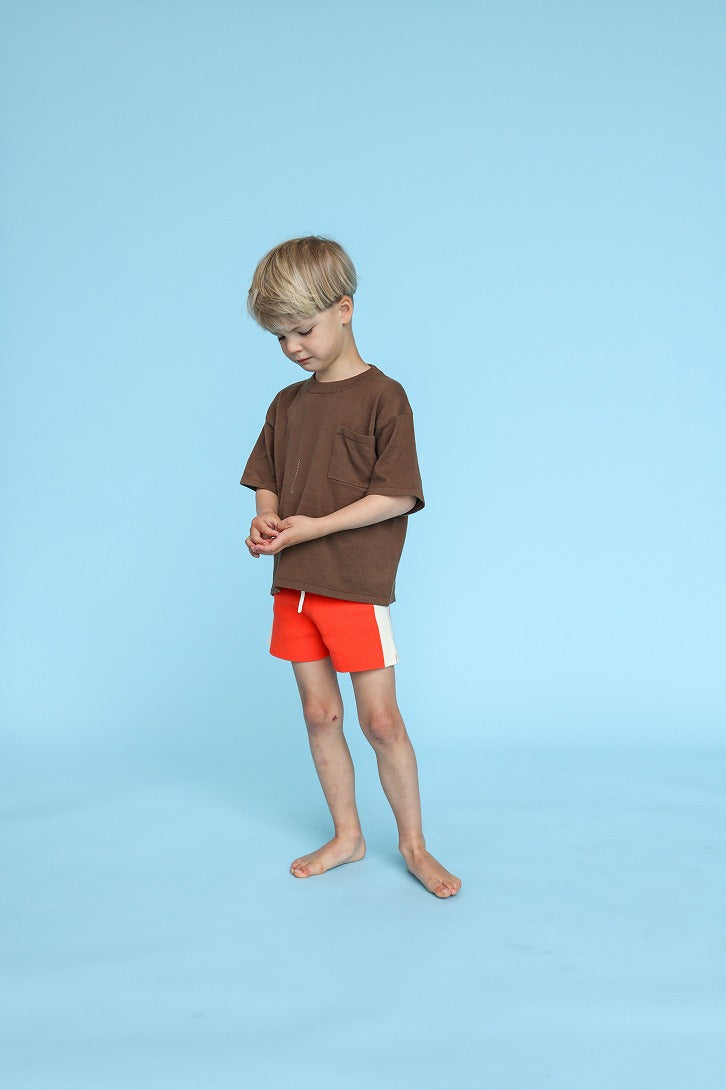 【GROWN】Milano Knitted Shorts Rosso ショートパンツ 12-18m,18-24m,2-3y,3-4y  | Coucoubebe/ククベベ