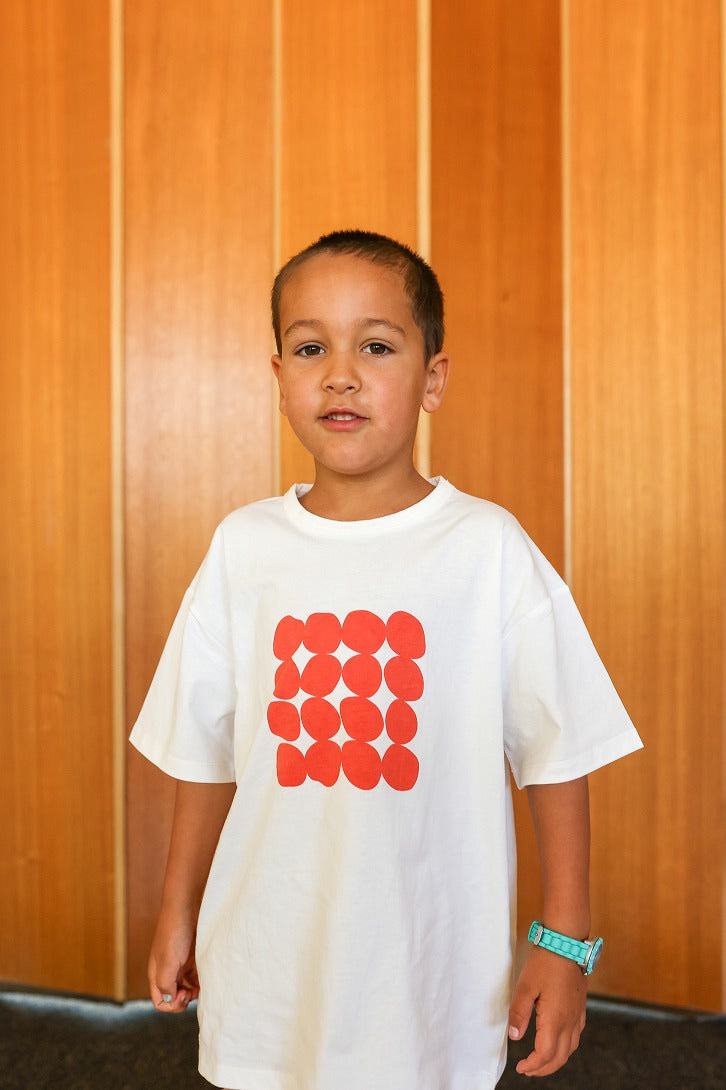 【GROWN】Organic Pebble Tee Tomato Tシャツ 12-18m,18-24m,2-3y,3-4y  | Coucoubebe/ククベベ