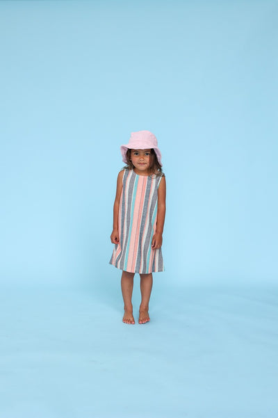 【GROWN】Summer Stripe Shift Cotton Dress ワンピース 12-18m,18-24m,2-3y（Sub Image-3） | Coucoubebe/ククベベ