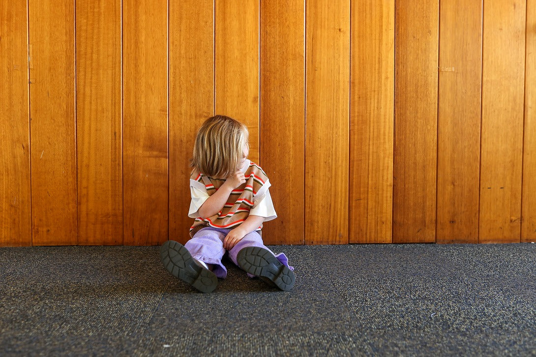 【GROWN】Organic Striped Vest Clay ベスト 6-12m,12-18m,18-24m,2-3y  | Coucoubebe/ククベベ