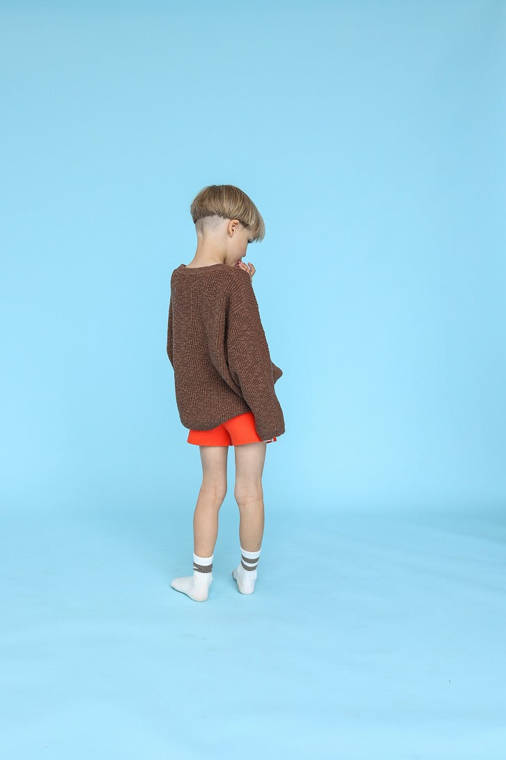 【GROWN】Chunky Rib Knit Pull Over Cafe ニット 12-18m,18-24m,2-3y,3-4y  | Coucoubebe/ククベベ