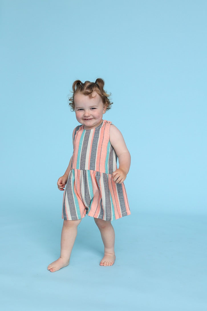 【GROWN】Summer Stripe Cotton Romper ロンパース 6-12m,12-18m,18-24m  | Coucoubebe/ククベベ