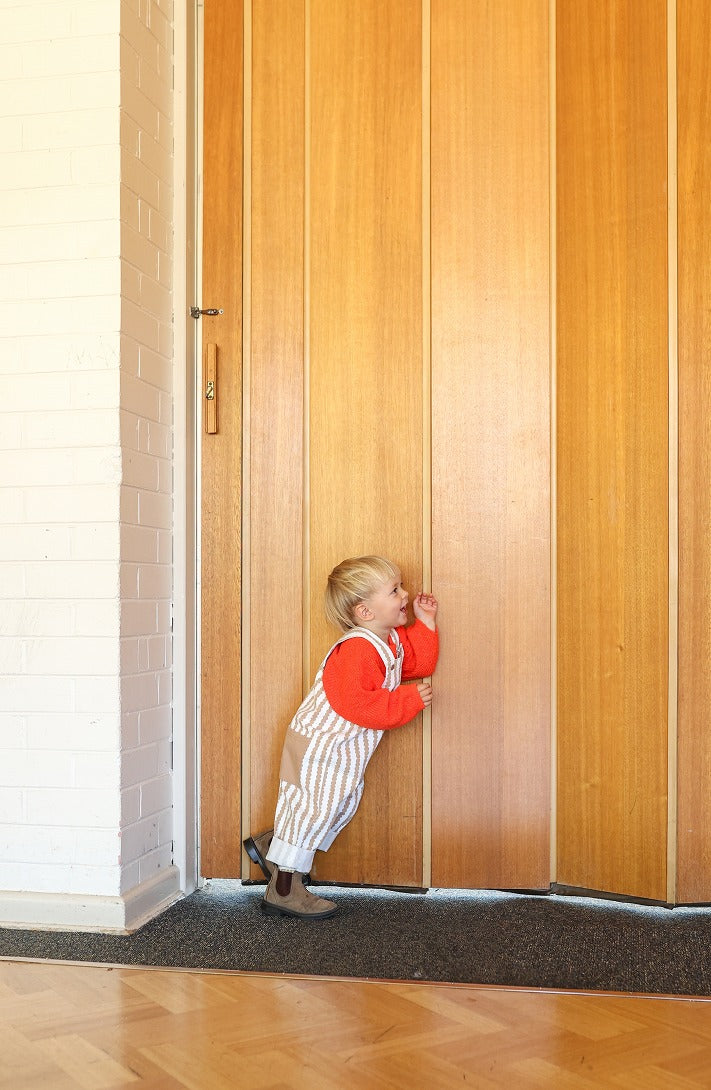 【GROWN】Everyday Organic Overalls Stacked Pebble オーバーオール 6-12m,12-18m,18-24m,2-3y,3-4y  | Coucoubebe/ククベベ