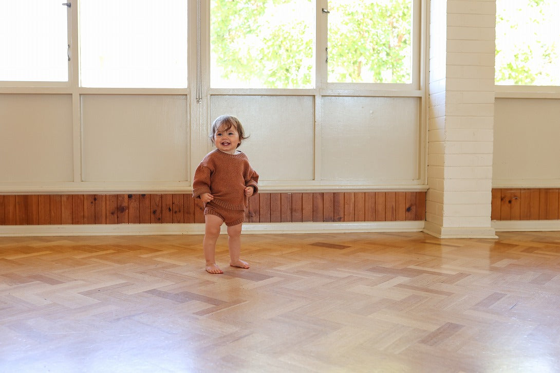 【GROWN】Fleck Yarn Pull Over Tawny ニット 12-18m,18-24m,2-3y  | Coucoubebe/ククベベ