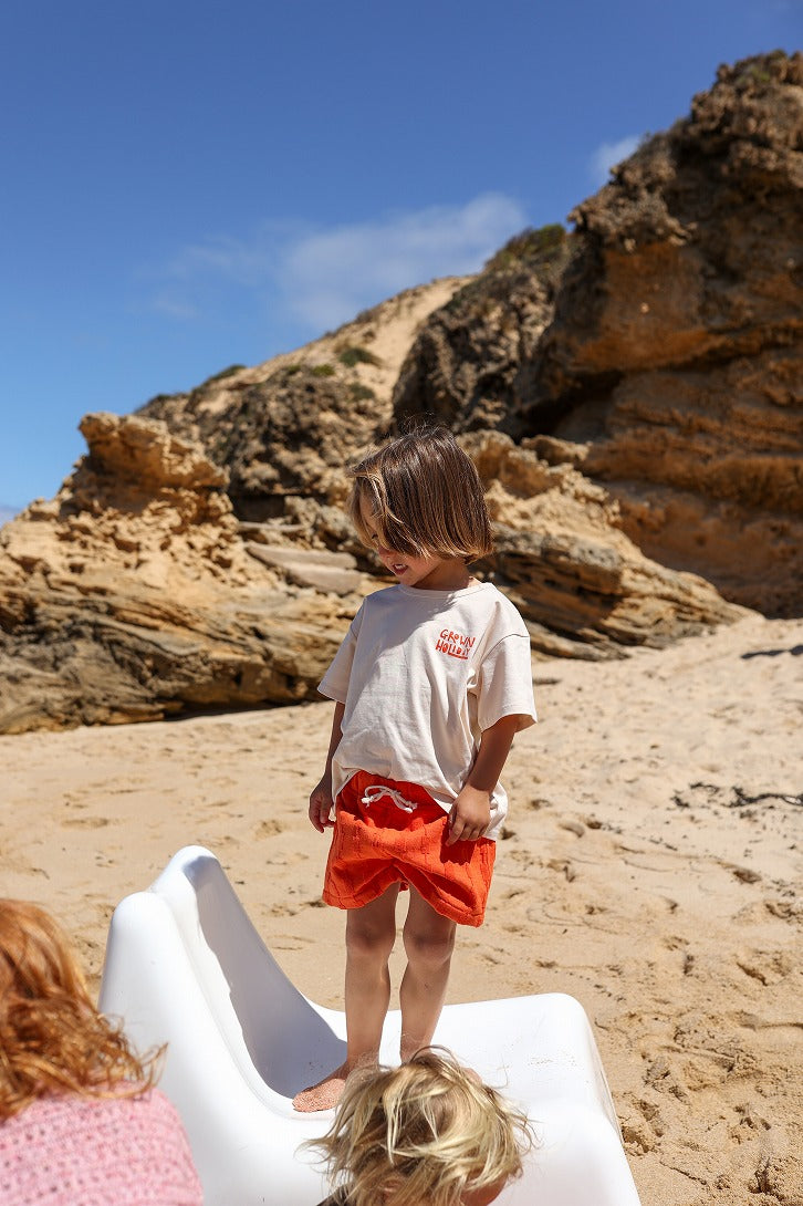 【GROWN】Organic Everyday Palm Tee Natural Tシャツ 12-18m,18-24m,2-3y,3-4y  | Coucoubebe/ククベベ