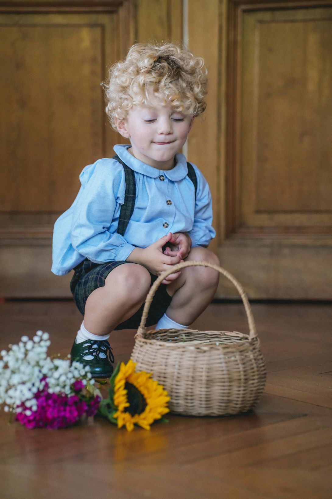 【LOIR Paris】Chemise CEZANNE BLUE FLANELLE シャツ 18m,24m,36m  | Coucoubebe/ククベベ