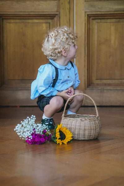 【LOIR Paris】Chemise CEZANNE BLUE FLANELLE シャツ 18m,24m,36m（Sub Image-6） | Coucoubebe/ククベベ