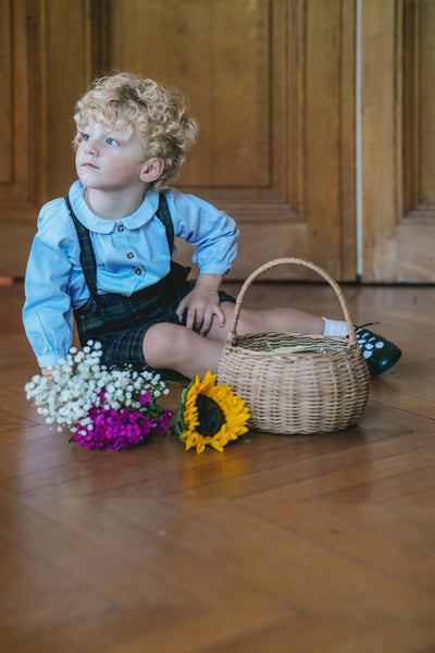 【LOIR Paris】Chemise CEZANNE BLUE FLANELLE シャツ 18m,24m,36m（Sub Image-7） | Coucoubebe/ククベベ