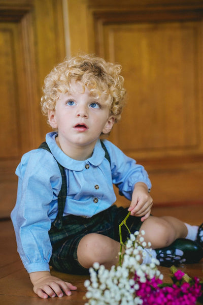【LOIR Paris】Chemise CEZANNE BLUE FLANELLE シャツ 18m,24m,36m（Sub Image-9） | Coucoubebe/ククベベ