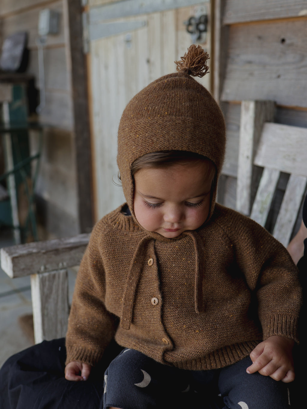 【organic zoo】Chestnut Wool Cardigan カーディガン 6-12M  | Coucoubebe/ククベベ