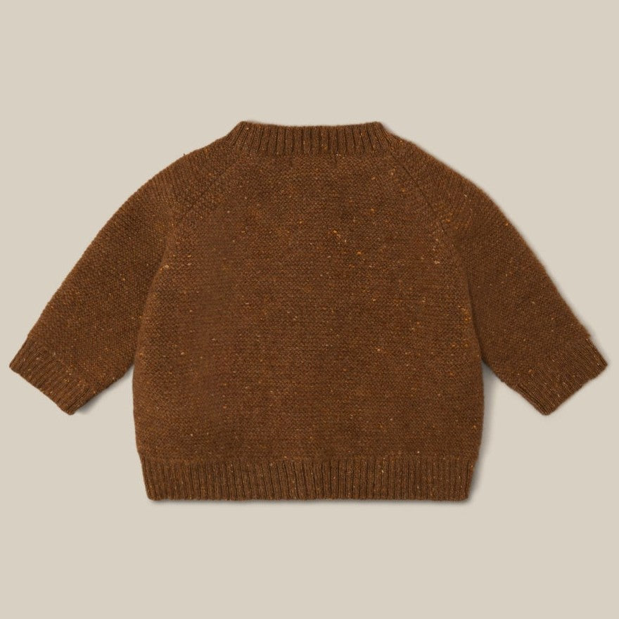 【organic zoo】Chestnut Wool Cardigan カーディガン 6-12M  | Coucoubebe/ククベベ