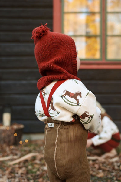 【SILLY Silas】Classic Footed Acorn Brown×Maple Leaf タイツ 3-6m（Sub Image-12） | Coucoubebe/ククベベ