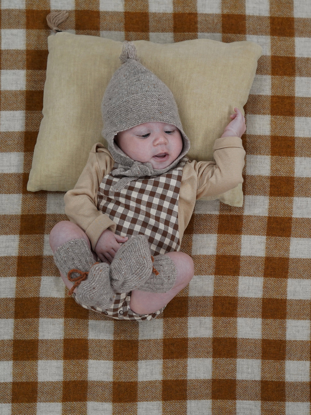 【organic zoo】Chestnut Gingham Bloomers ブルマ 6-12M,1-2Y  | Coucoubebe/ククベベ