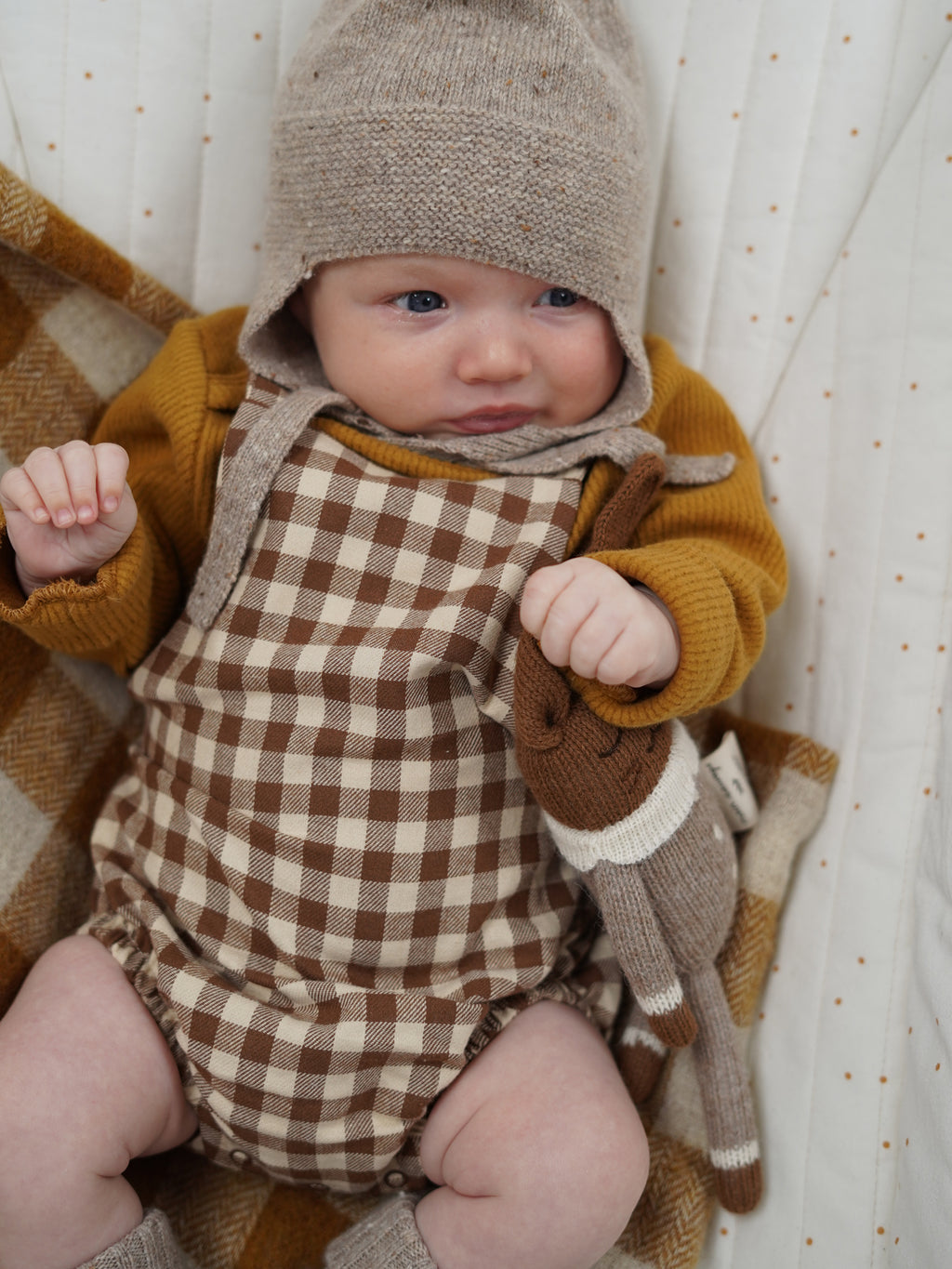 【organic zoo】Chestnut Gingham Bloomers ブルマ 6-12M,1-2Y  | Coucoubebe/ククベベ