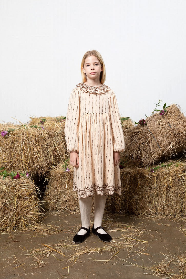 【Bebe Organic】Amelia Dress Antique Rose ワンピース 2Y,4Y  | Coucoubebe/ククベベ